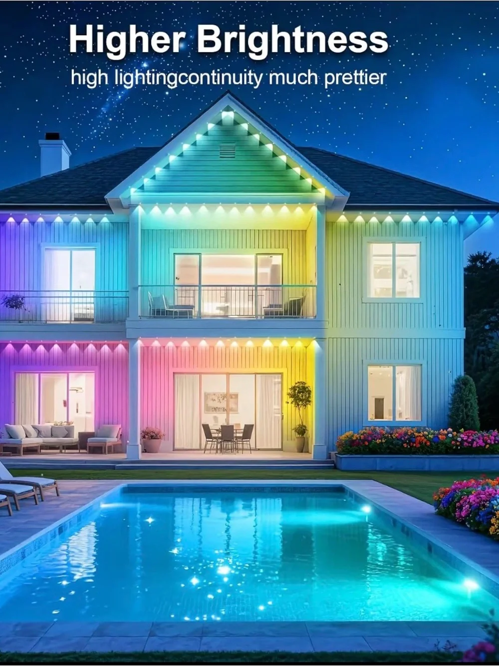 Multicolor Outdoor Holiday LED House Lights - Brand